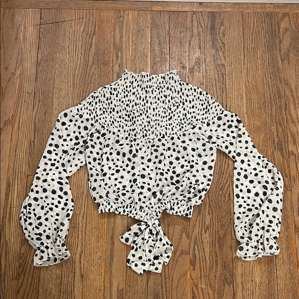 MYHALF Chiffon Crop Shirt
